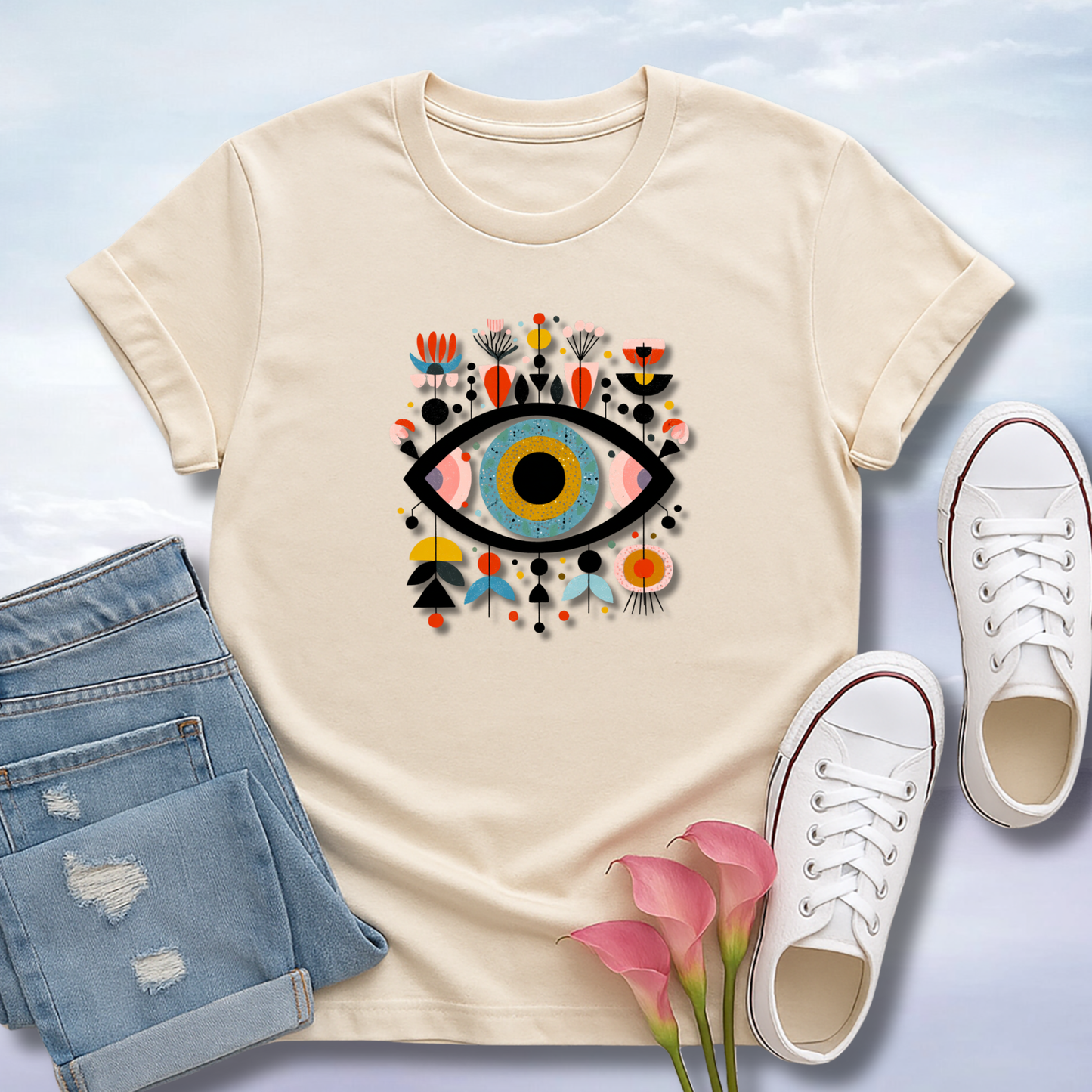 Evil Eye: Petal Shield T-Shirt